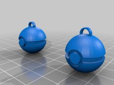 Pokeball Earrings 3D Printer Model