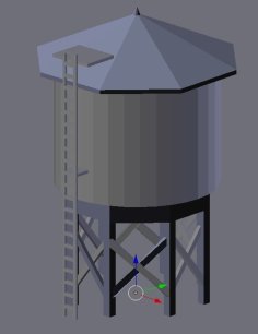 N Scale Water Tower 3D Printer Model