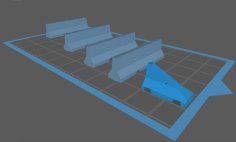 Jersey Barriers In HO Scale (Scaleable To N-Scale Or Any Scale) 3D Printer Model