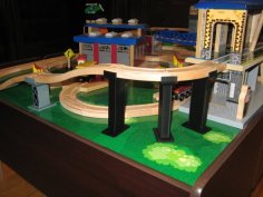 Wooden Train Track Support 3D Printer Model