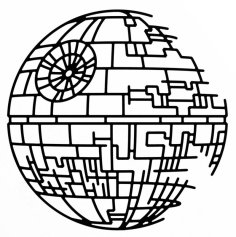 2D Death Star 3D Printer Model