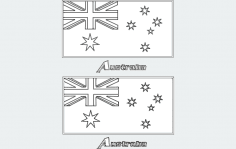 Flag Of Australia dxf File