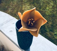 Abstract Flower 3D Printer Model