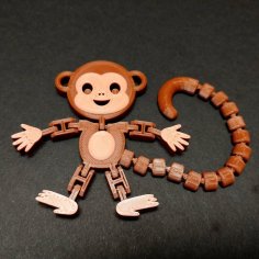 Flexi Articulated Monkey 3D Printer Model