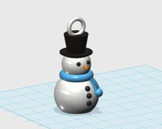 Snowman Christmas Decoration 3D Printer Model