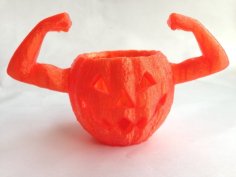 Beefy Armed Pumpkin 3D Printer Model