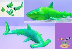 Flexi Shark & Hammerhead Set 3D Printer Model