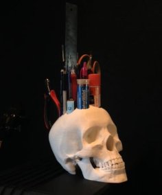 Skull Desk Organizer 3D Printer Model