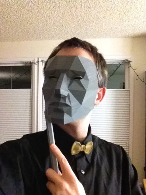 Low Polygon Mask – Replicator Printable 3D Printer Model Download Free STL File - 3axis.co