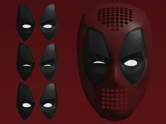 Deadpool Faceshell + Lenses 3D Printer Model