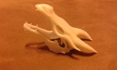 Skyrim Dragon Skull Smooth (With Battle Scars) 3D Printer Model