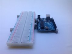 Arduino Uno + Big Breadboard Holder 3D Printer Model