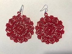 Mandala Earrings 3D Printer Model