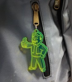 Laser Cut Fallout Keychain DXF File