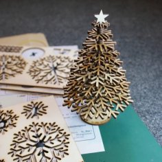 Laser Cut Flat-Pack Christmas Tree DXF File