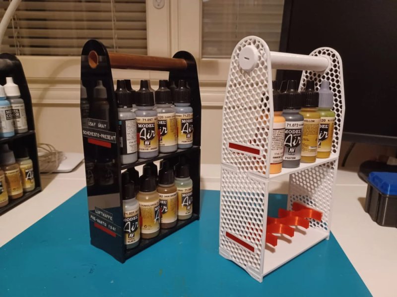 Laser Cut Paint Rack For Vallejo Paint Bottles DXF File