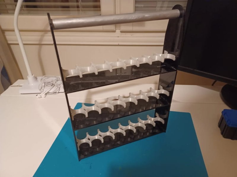 Laser Cut Paint Rack For Vallejo Paint Bottles DXF File