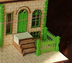 28mm Building Details: Wrought Iron Fence 3D Printer Model