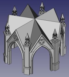 Model Gothic – Pavilion For H0 – 1:87 3D Printer Model