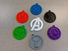 Avengers Keychain Collection 3D Printer Model