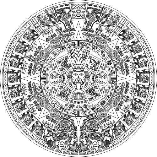 Aztec Calender SVG File