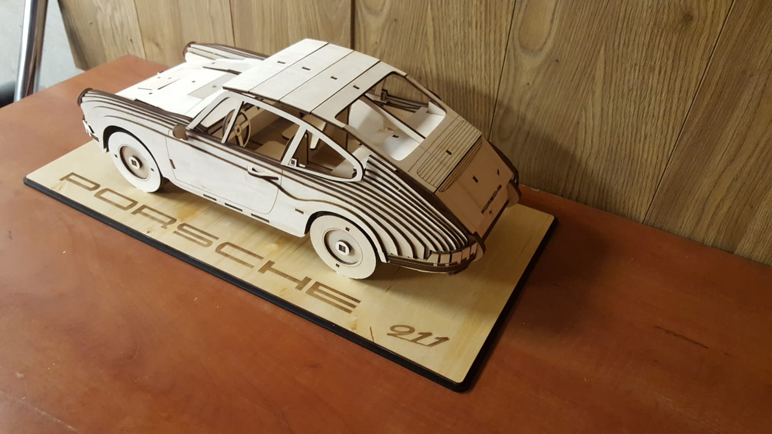 Laser Cut Porsche 911 Classic Free Vector