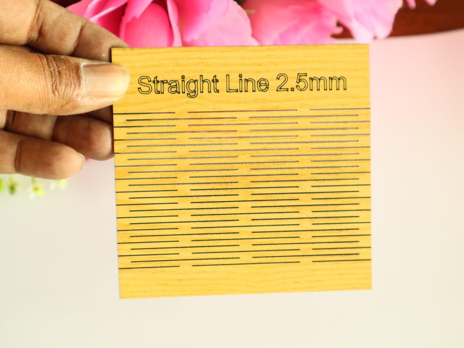 Laser Cut Living Hinge Pattern Straight Line 2.5mm Free Vector
