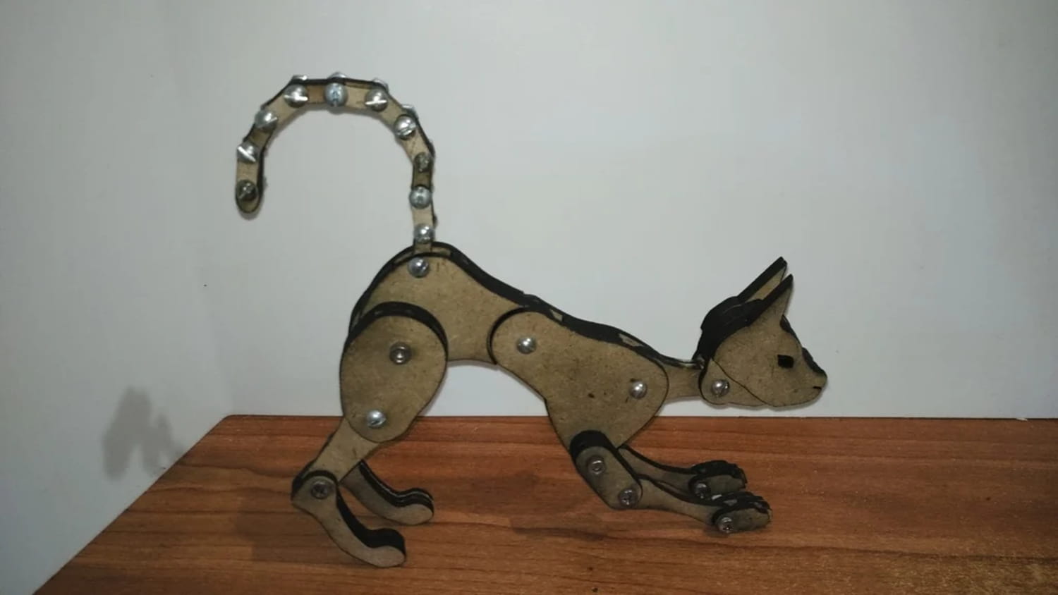 Laser Cut Articulated Cat SVG File