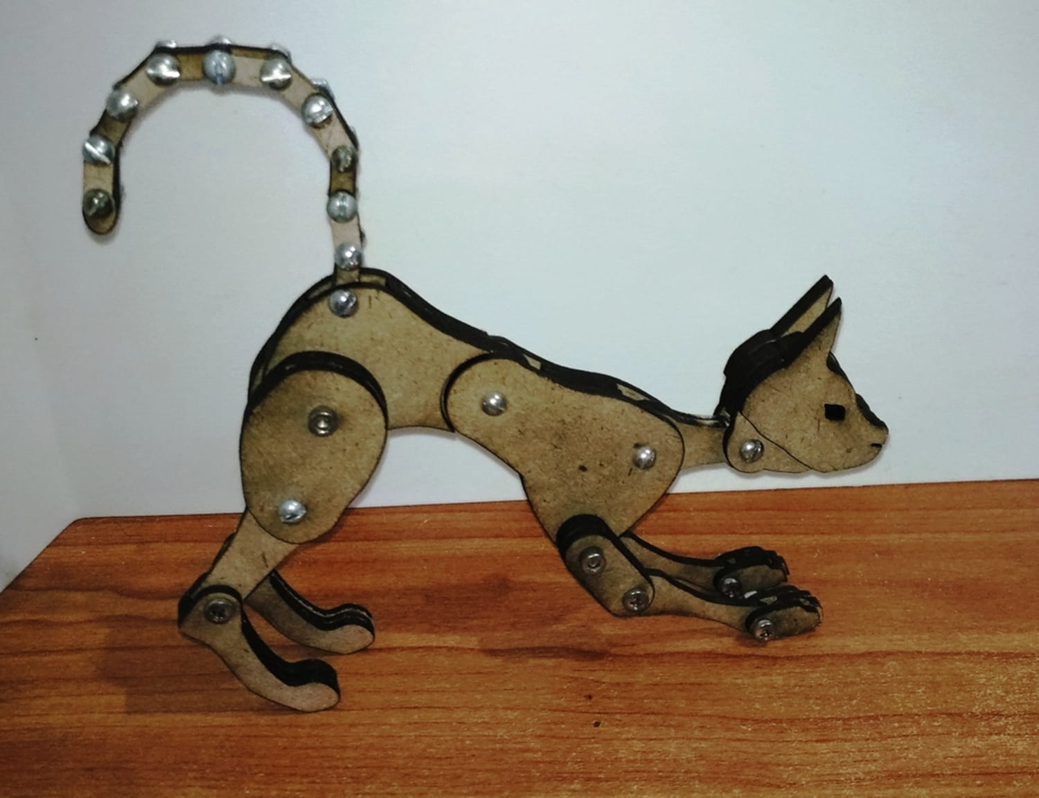 Laser Cut Articulated Cat SVG File