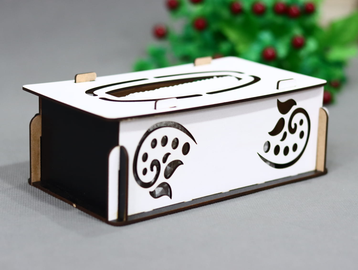 Laser Cut Tissue Box 3mm Free Vector