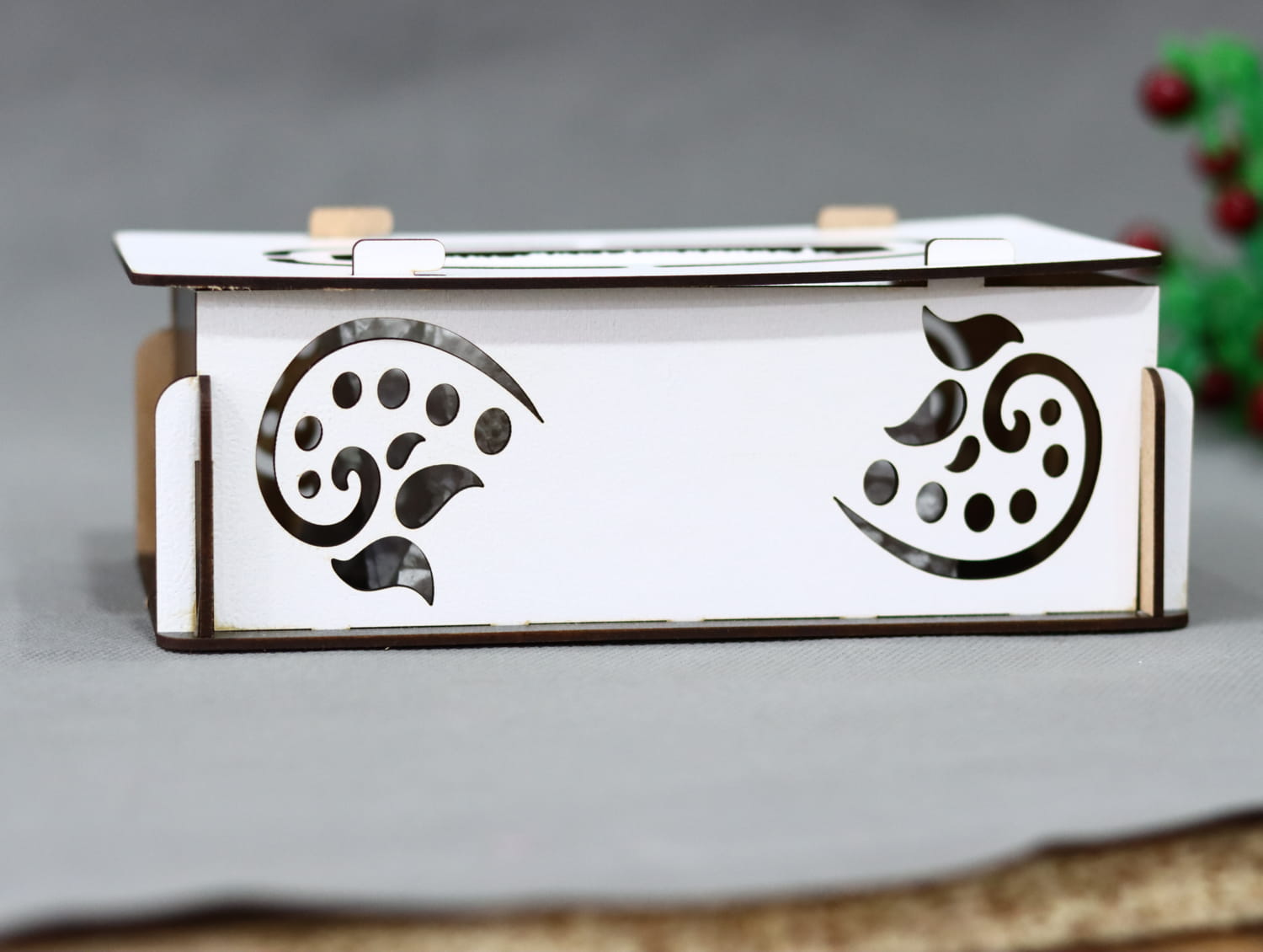 Laser Cut Tissue Box 3mm Free Vector