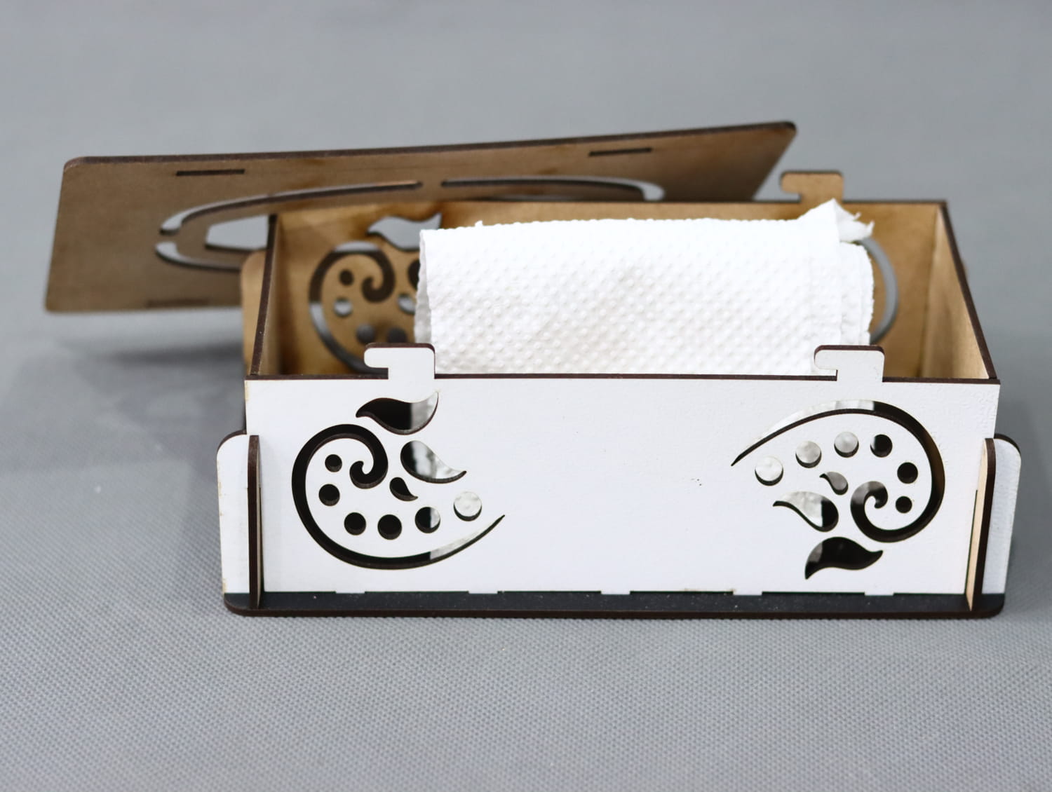 Laser Cut Tissue Box 3mm Free Vector