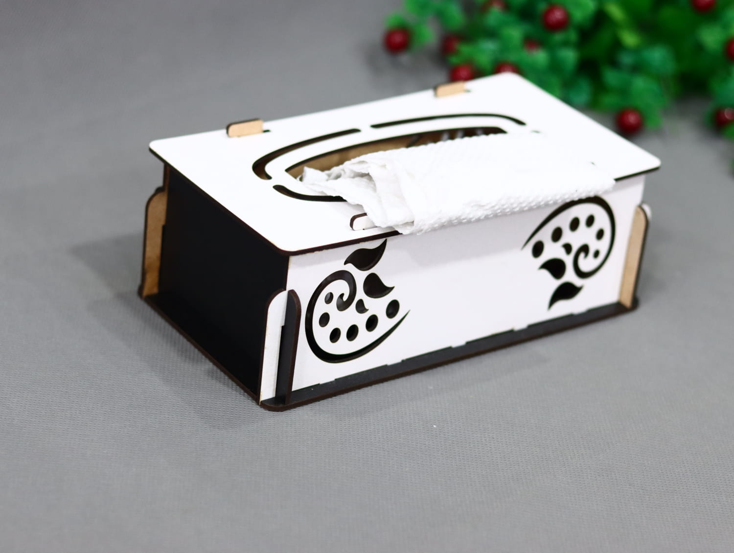 Laser Cut Tissue Box 3mm Free Vector