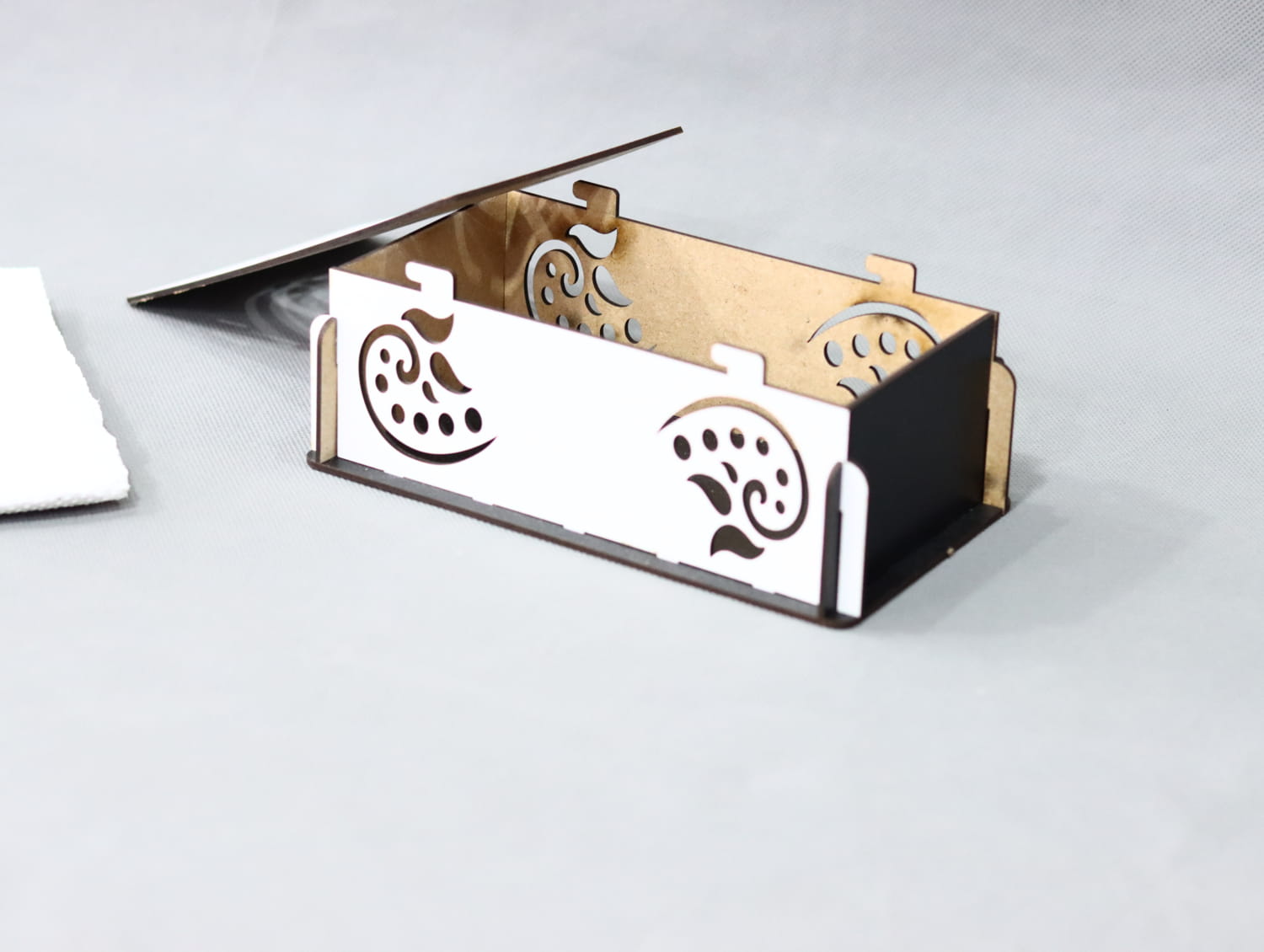 Laser Cut Tissue Box 3mm Free Vector