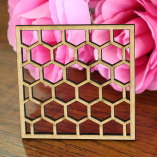 Laser Cut Hexagon Honeycomb Pattern Free Vector