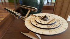 Laser Cut USS Enterprise Free Vector