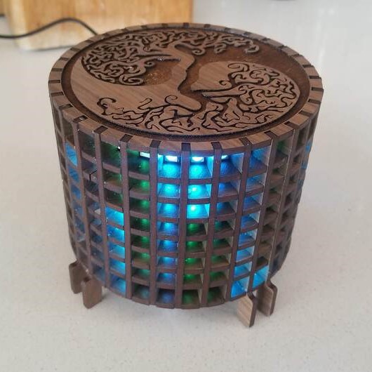 Laser Cut Matrix Lamp SVG File