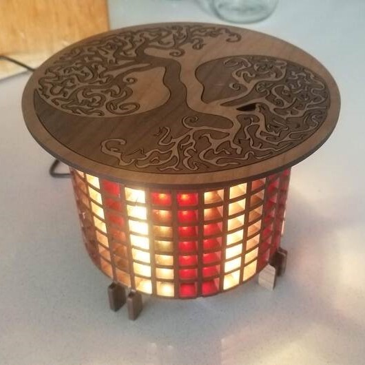 Laser Cut Matrix Lamp SVG File