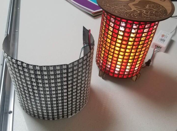 Laser Cut Matrix Lamp SVG File