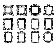 Square Rectangle Frames Free Vector