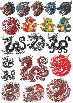 Dragon Vector Art Free Vector