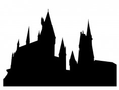 Hogwarts Castle Harry Potter Silhouette Free Vector