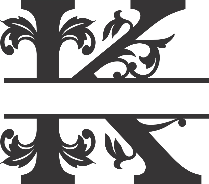 Королевский сплит-шрифт K