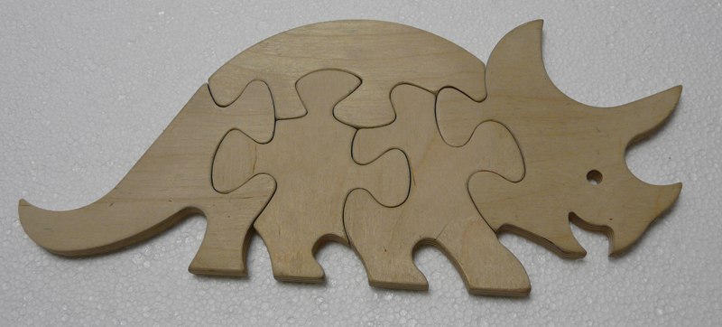 Modello di taglio laser puzzle rinoceronte