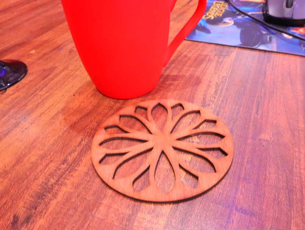 Laser Cut Simple Wood Coasters Free Vector