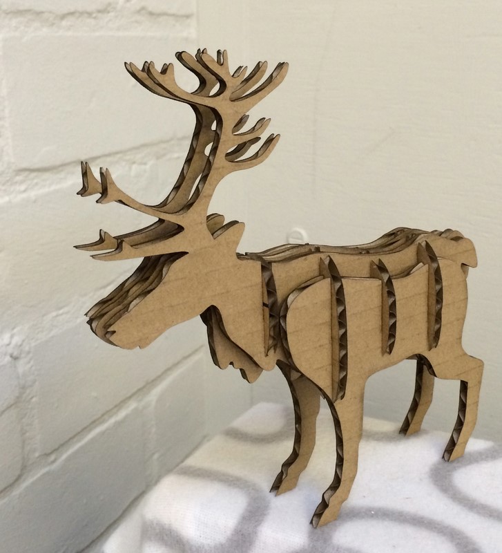 Laser Cut Reindeer 4mm Free Vector cdr Download - 3axis.co