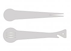 Laser Cut Spoons DXF File
