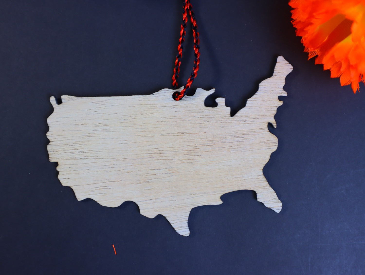 Laser Cut US Map Ornament Wooden Cutout Shape Unfinished Free Vector