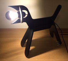 Laser Cut Cute Dog Lamp Desk Decor Free Vector
