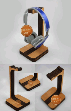 Laser Cut Headphone Stand Free Vector